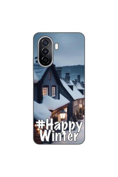 OEM Husa compatibila cu Huawei Nova Y70 Silicon Gel Tpu Model Happy Winter