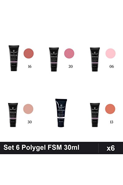 FSM Set 6 Polygel 30ml - Nr.06, Nr.13, Nr.16, Nr.17, Nr.20, Nr.30 - Constructie