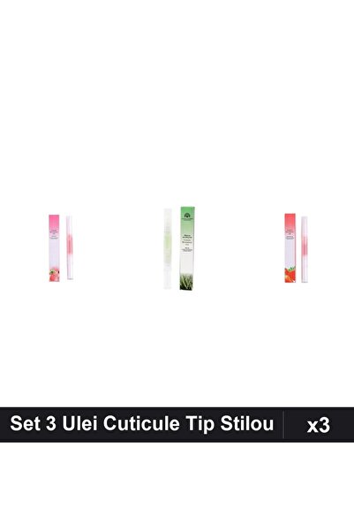 NAİLS Set 3 Ulei Cuticule Tip Stilou - Peach, Aloe Vera, Strawberry - Global ...