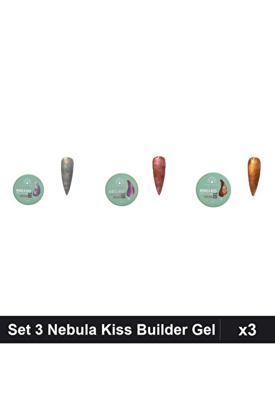 global fashion Set 3 Nebula Kiss Builder Gel 15g - Nr.07, Nr.11, Nr.12