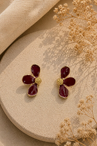 Jack Ferrero Bloom Mineli Gold Color Nail Earrings