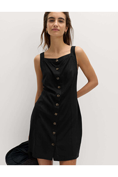 Marks & Spencer Keten Karışımlı Mini Elbise