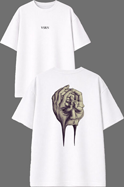 VSRN Μπλουζάκι με σχέδιο  "Crying Hand Design " με στάμπα μπροστά και πίσω, λ...