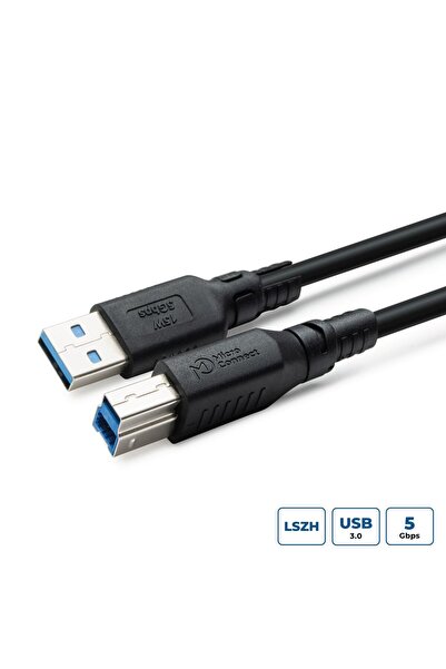 MicroConnect Cablu ColorFlex USB 3.2 A-B Gen 1 fără halogeni (LSZH), 1m