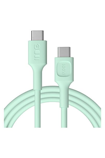 Greencell Cablu USB-C / USB-C PowerFlex 200cm PD 100W verde din silicon