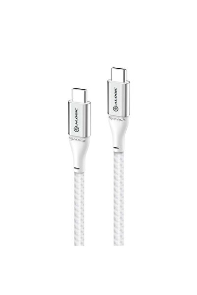 Alogic Cablu de date USB 2.0 Tip C -C M/M 5A 480 Mbps 0,3m, sil