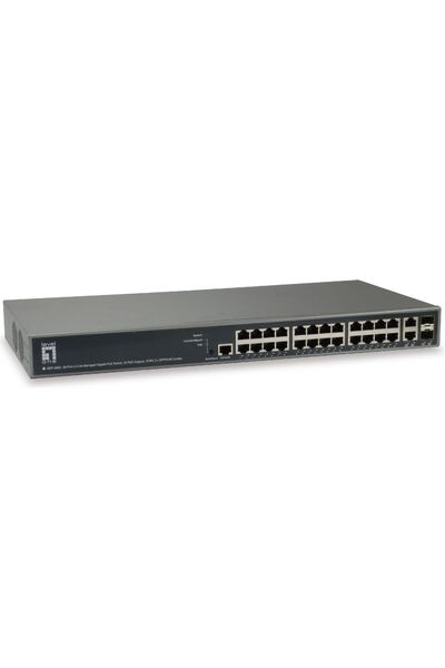 LEVEL ONE Switch PoE LevelOne 24xGE PoE/+ TURING 370W 19 " Managed L3