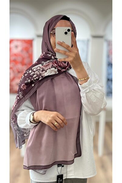 e.m ipek Floral Degrade Soft Shawl - Dried Rose