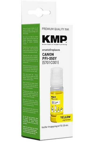 KMP Cartuș Canon PFI050Y (5701C001) galben compatibil