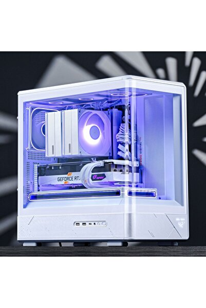 jonsbo D200 Midi-Tower, mATX, Sticlă securizată, Afișaj mini temperatură - we...