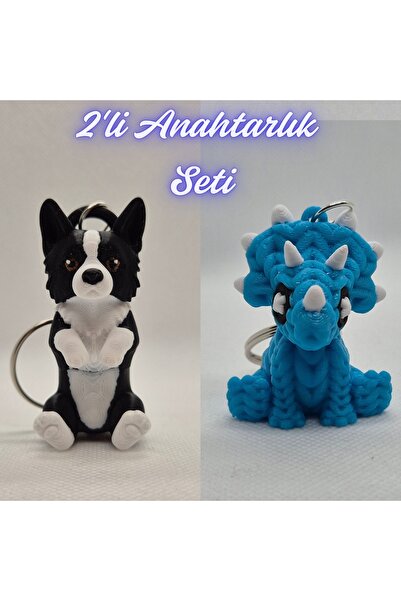 3DAtölyeMaker Black Border Flexible Dog and Light Blue Knitted Pattern Tricer...
