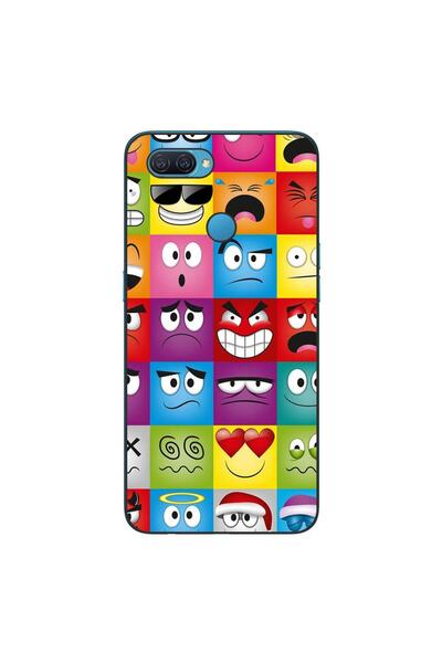 OEM Θήκη συμβατή με Oppo A12 από σιλικόνη gel TPU με σχέδιο αστείας πρόσωπας