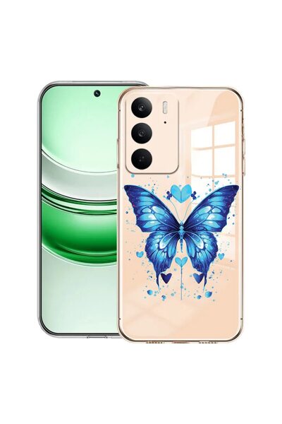 bestcase ¬Æ Husa Clear Silicon pentru Realme C71, Blue Butterfly, 2041144 T 1586