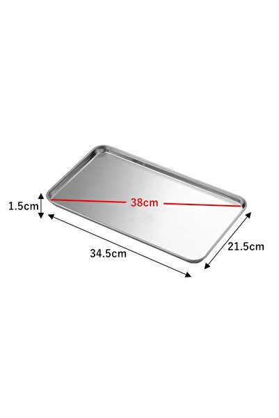 Choice 34.5X21.5X1.5CM Rectangle Steamed Sausage Noodles Storage Trays Stainl...