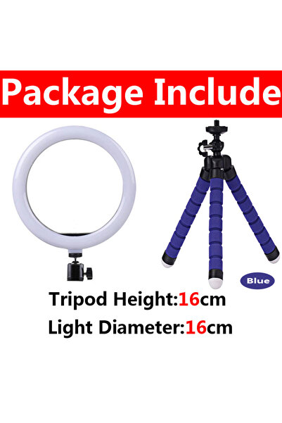 Choice6 A-16cm Blue 12 inch LED Ring light Photography Lighting Phone Ringlig...