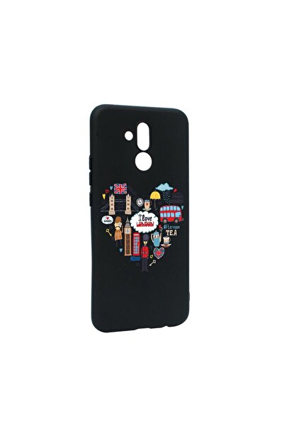 bestcase Θήκη σιλικόνης συμβατή με Huawei Mate 20 Lite, Αγαπώ το Λονδίνο, ανθ...