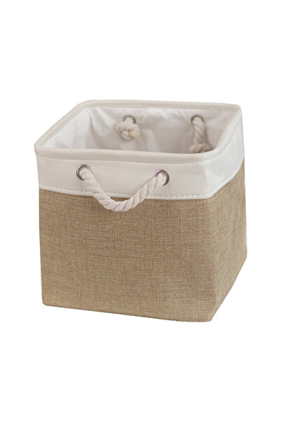 choice2 28X28X28 White and khaki Foldable Storage Cubes Bins for Home Collaps...