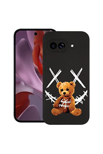 bestcase Калъф за Google Pixel 9a, Усмивка на плюшено мече, Тънък силиконов 0...