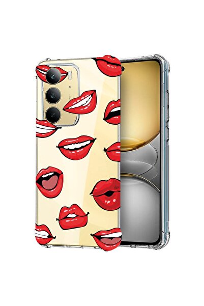 bestcase ¬Æ Husa pentru Realme 14x 5G, Anti Shock 1.5MM, Lips - Kiss Pattern,...
