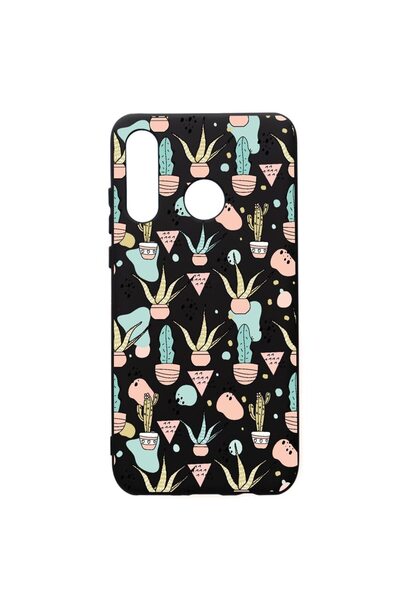 bestcase Husa Silicon Premium compatibila cu Huawei P30 Lite, Cactus, cu inte...