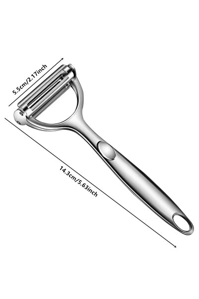 Choice Flat handle 2in1 2in1 Stainless Steel Vegetable Peeler Potato Peeler M...