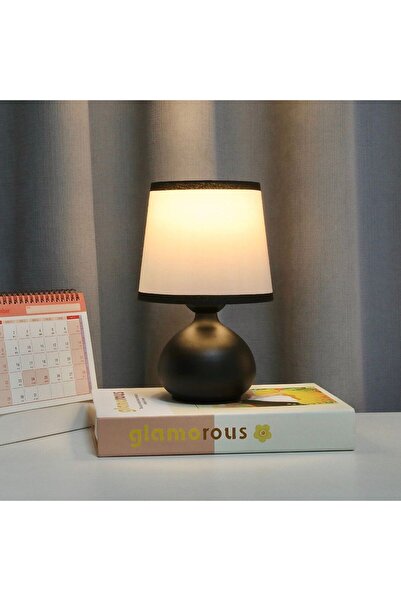 Choice1 Warm White WHITE USB modern fabric desk lamp with wire control switch...