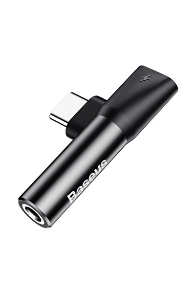 Baseus L41 Προσαρμογέας USB-C σε USB-C και ήχου 3.5mm, Μαύρο