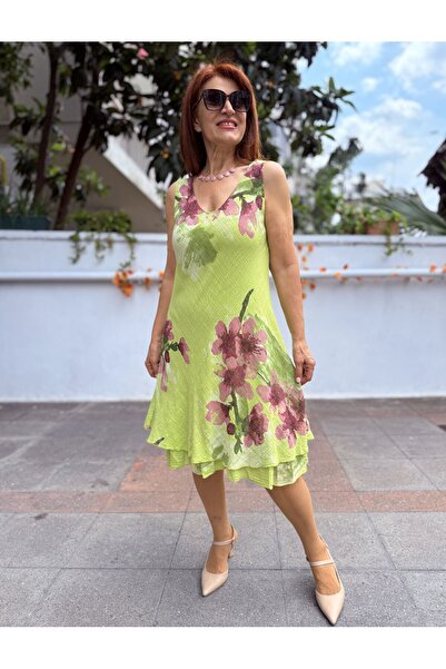 DenizEge Italian Sakura Dress Lime