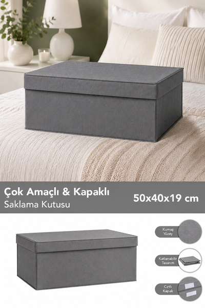 Meleni Home Organizator Baza Hurcu - Višenamenska kutija za odlaganje sa pokl...