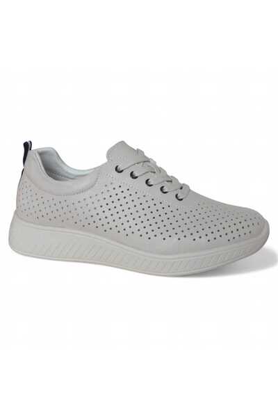 Maria Conti leather shoes, with perforations, lace closure, light sole