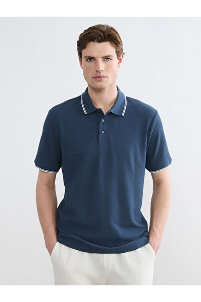 LC Waikiki Tricou bărbătesc SOUTHBLUE Indigo cu guler polo