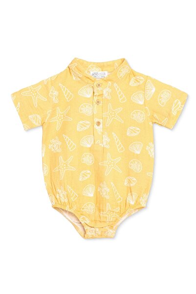 ebebek Hello Baby HelloBaby Erkek Bebek Gömlek Body Çıtçıtlı Gömlek Yaka Kısa...