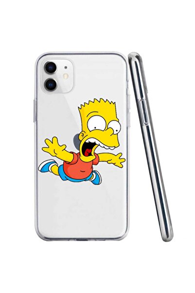 OEM Θήκη συμβατή με Apple iPhone 11, διαφανής σιλικόνης, με σχέδιο Simpson Ba...