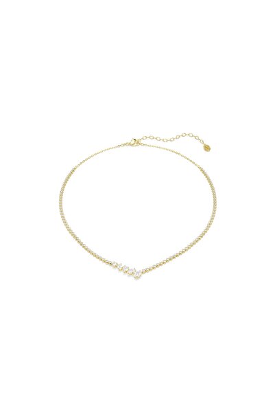 Swarovski Mesmera Kolye, Karışık kesimler, Beyaz, 18k altın rengi yüzey