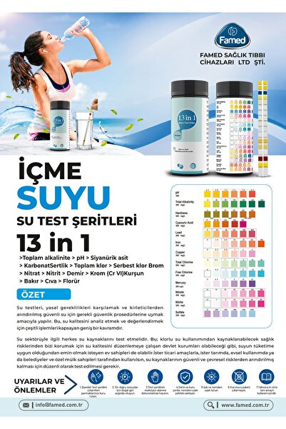 Famed SU ANALİZ TESTİ HIZLI 50 Lİ