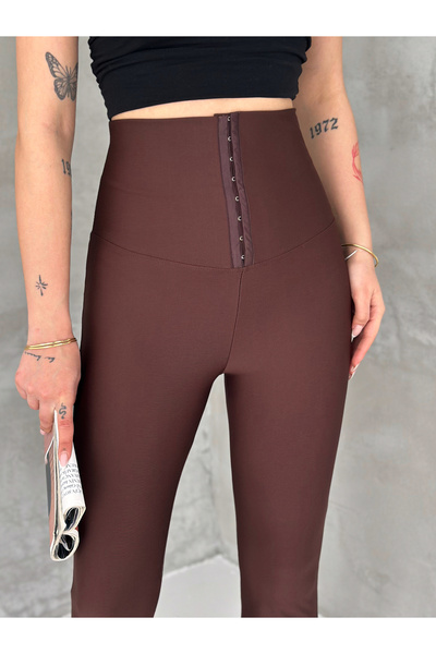 Pukka Women's Agraf Detailed High Waist Spanish Flare Trousers