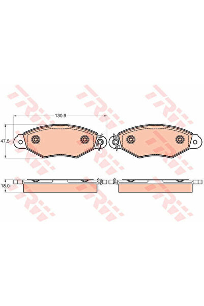 TRW Set of brake pads, disc brake GDB2024
