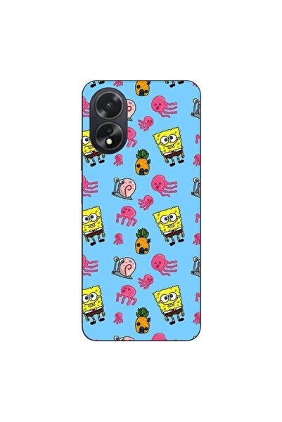 OEM Case compatible with Oppo A38 4G Silicone Gel Tpu Model Spongebob Pattern