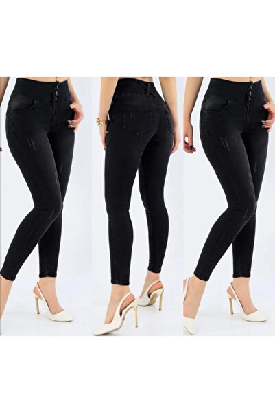Generic Brand Blugi din lycra cu talie înaltă