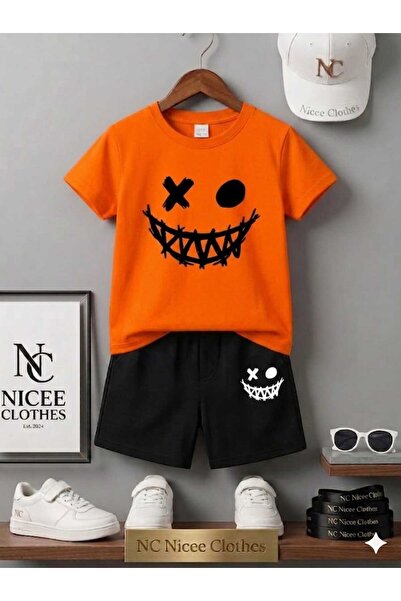 NC Nicee Clothes ΚΑΛΟΚΑΙΡΙΝΟ ΠΑΙΔΙΚΟ ΜΠΛΟΥΖΑΚΙ ΚΑΙ ΣΟΡΤΣ UNISEX (ΜΑΥΡΟ ΣΧΕΔΙΟ...
