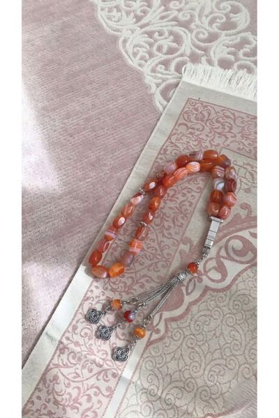 KINZ AL-HADAYA Agate Prayer Beads 33 Beads