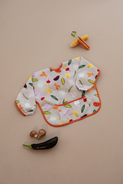 OhlalaKoala Sebzeler Long Sleeve Liquid-Proof Activity Apron (6-36 Months)