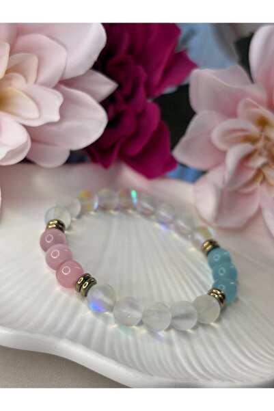 Moonstone Accessories Handmade Pink & Blue Cat's Eye, Thermal Quartz, Hematit...