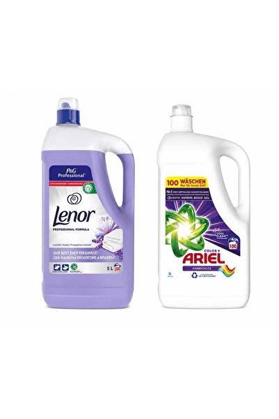 lenor Balsam de rufe Professional Lavanda 200 spalaei + Detergent Color Lichi...