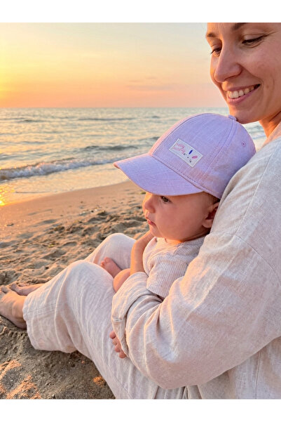 PIECE SIGNATURE (0-18 Months) Baby Girl Daily Hat - Linen Textured, Anti-Swea...