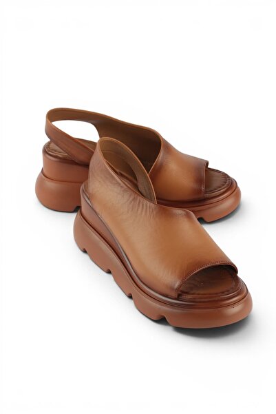 luuq shoes Sandale de damă WERA din piele naturală cu toc pană