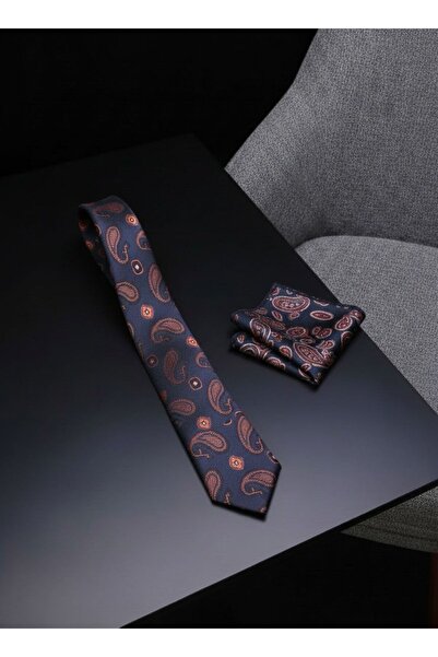 ARESSHOP Erkek Saten Kravat Ve Mendil Seti