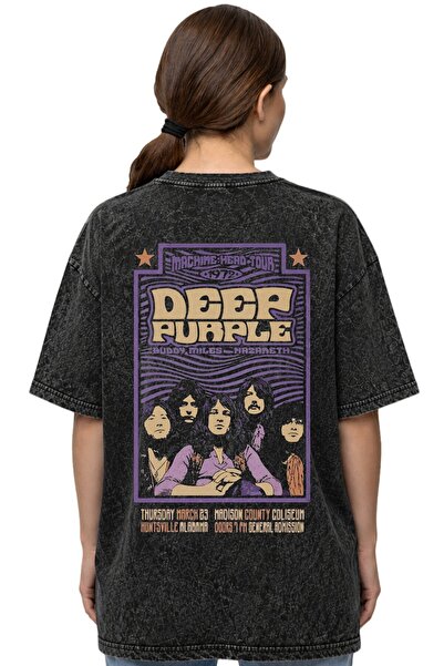 SEVBANO Deep Purple Rock Metal Music Band Back Printed Unisex Oversize Vintag...