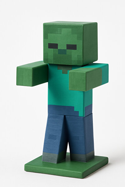 GAME SHOT Minecraft Zombie Heykelcik Masa Dekor Oyuncak 3D Baskı