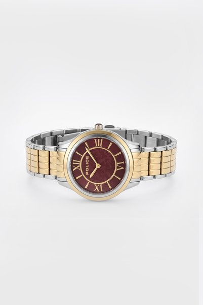 Police Silver & Gold Stainless Steel Women's Watch-PL.14619BSTG-10M ||34MM